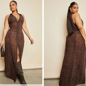 Prettylittlething croc print dress